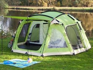 Family Tent 8 Person Large Camping Holiday Festival Summer Outdoor Green/Sand