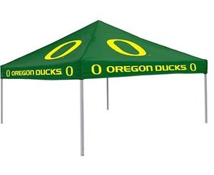 Logo Chair NCAA Oregon 9' x 9' Solid Color Tent Retracts Durable Water Resistant