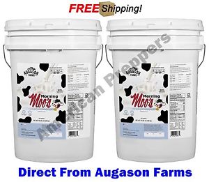 Two Augason Farms 801 Servings Morning Moo's Low Fat Milk Alternative, 2 x 30 lb