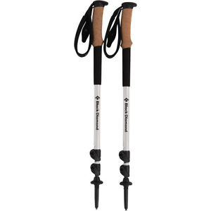 Black Diamond Alpine Carbon Cork Unisex Adventure Gear Walking Poles - White