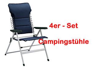 4er-Set Campingstuhl Liegestuhl Sonnenliege Gartenliege Strandliege