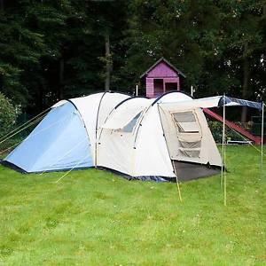 skandika Toronto 8 persone tenda campeggio zanzariera 3 cabine beige nuovo