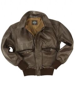 US A2 LEDERJACKE ARMY PILOT FLIEGERJACKE LEATHER JACKET BROWN BRAUN XL / XLarge