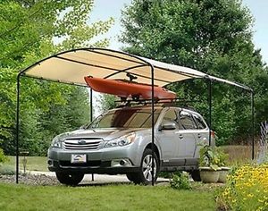 Outdoor Single Vehicle Canopy Quick Easy Setup High Grade Steel Frame Waterproof