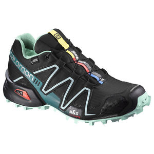 Salomon Women's Trail Running Shoes SPEEDCROSS 3 GTX black/turquoise