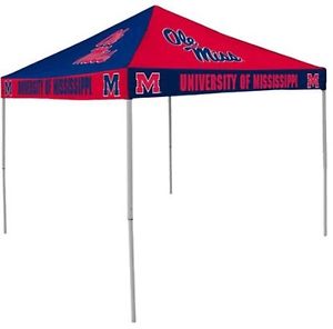 Logo Chair NCAA Ole Miss 9' x 9' Checkerboard Tent Retracts Durable Waterproof