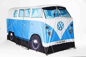 OFFICIAL VOLKSWAGEN T1 VW CAMPER VAN ADULTI TENDA 4 man 1:1 bilancia blu