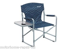 SET of 4 x Outwell Bredon Hills Directors Chair w Table - BLUE | Camping Chairs