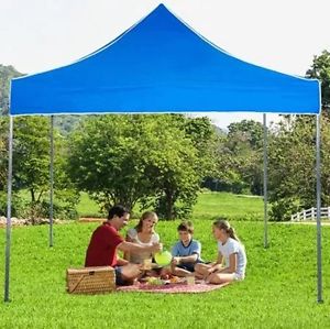 Stalwart 10' x 10' Straight Leg Canopy Gazebo Durable Shelter 100 sq ft Coverage