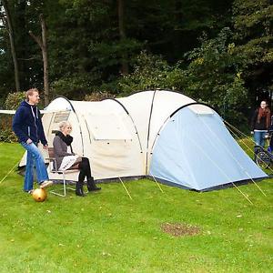 skandika Toronto 6 Persone tenda campeggio 3 cabine 520x590cm beige nuova