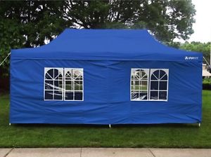 GigaTent The Party Tent Deluxe 10 x 20 Canopy Blue Adjustable Height Easy Setup