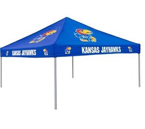 Logo Chair NCAA Team Kansas 9' x 9' Solid Color Tent Retracts Durable Polyester