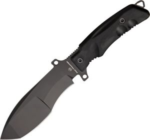 Fox Trakker Sniper Fixed Blade Knife! Black N690Co Blade & Forprene Handles!