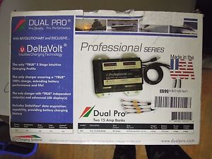 Dual Pro PS2 Two 15 Amp Professional Series and 12V Outputs Battery Charger