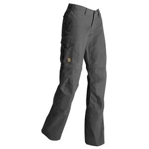 Fjäll Räven Karla Zip-Off Trousers, Dark Grey, Size 40, 89375