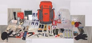 BLACK/GREY 72 Hour Bug Out Bag Survival Kit Backpack Emergency BOB 3 Day Pack