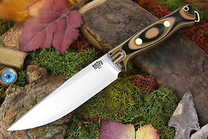 Bark River Bravo Vortex Rampless Fixed Blade Knife w/ A2 Steel & Camo G-10!