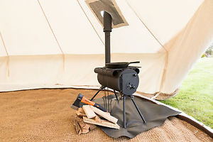 ULTIMATE 4M NOMAD BUSHCRAFT WOOD BURNER BELL TENT PACKAGE