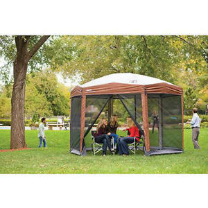 Coleman 12-by-10-foot Hex Instant Screened Canopy/Gazebo Stable Easy Complete HD