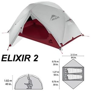 MSR ELIXIR 2 Tenda Leggera da Moto Viaggio Trekking Leggera con Telo Footprint