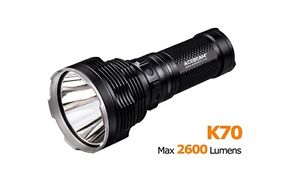 ACEBEAM K70 CREE XHP35 HI 2600LM Throw 1300M LED Tactical Flashlight 4 x 18650