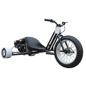 Drift Trike 3 Wheeler 16" Front Tire Foot Pegs Steel Frame 6.5HP Gas Powered NEW