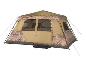 Ozark Trail Realtree Xtra 8 Person 2 Room Instant Cabin Tent Polyester Steel New