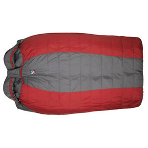 Big Agnes Big Creek 30D Double Wide 40" Sleeping Bag Gray/Red