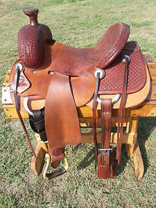 14.5" Johnny Scott Ranch Roping Saddle (Made in Texas) Roper