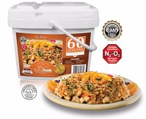 60 Serving All Chicken Meat Bucket Freeze Dried Emergency Survival Food Supply