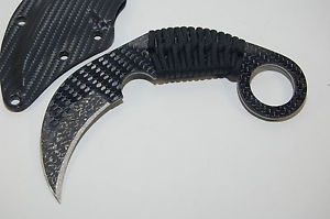 Schwartz Tactical USA Karambit Sammlermesser Outdoor Klinge Titan Kohlefaser