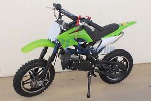 FREE SHIPPING KIDS 50CC 2 STROKE GAS MOTOR DIRT MINI POCKET BIKE GREEN M DB50X