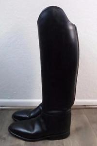 PETRIE, Black, Tall, Pull-on Stlye Dressage Boots: 7.5