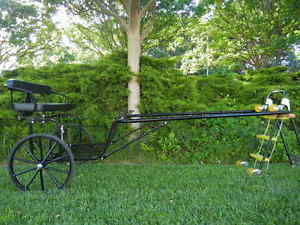 EZ Entry Horse Cart-Pony&Cob Size 60"/72" Shafts w/24" Solid Rubber Tires