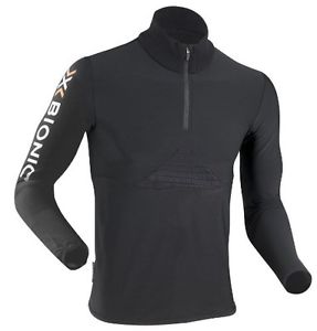 X-Bionic Ski Cf Man Beaver Jacket Zip Up Secondo Strato Tecnico Sci, Uomo, Nero