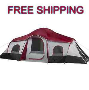 Cabin Tent Camping 10-Person 3-Room Dividers XL Family Outdoor Hiking Beach NEW