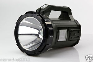 Black LED Camping High-power Emergency Light Portable Searchlight Flashlight