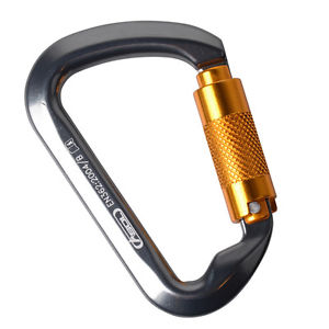 30KN Sturdy Aluminum Twist Gate Carabiner Auto Lock for Outdoor Climbing Caving