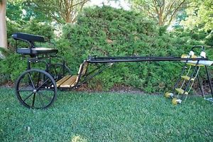 New EZ Entry Horse Cart-Cob/Horse Size w/Hardwood Floor w/27" Solid Rubber Tires