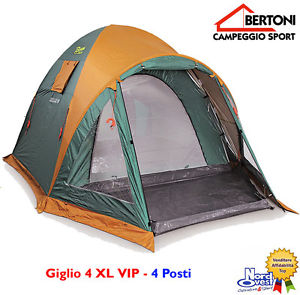 TENDA CAMPEGGIO Igloo BERTONI - doppio telo  model." GIGLIO 4 XL VIP "  4 P0STI