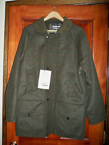 NEW Barbour Unisex Loden Check Jacket - Green Plaid Wool - Size Medium - NICE