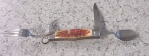 Vintage Pocket Knife With Fork, Spoon, Bottle Opener, and Knife