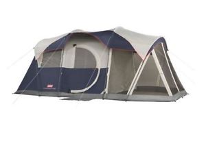 Coleman Elite WeatherMaster 6 Person Family Screened Tent Hiking Camping Outdoor