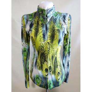 123504 Lisa Nelle Peacock Ladies Horsemanship Shirt Small ONE OF A  KIND NEW