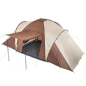 SKANDIKA DAYTONA 6 PER TENDA CAMPEGGIO 3 CABINE BEIGE/MARRON PARASOLE NUOVA