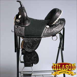 CTW105BK HILASON TREELESS WESTERN TRAIL BARREL RACING LEATHER HORSE SADDLE 14"