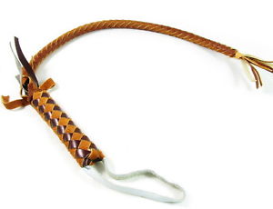 Mongolian Leather Horse Whip riding tack Crop Handmade hand braided Strong NEW