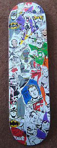 JUSTICE LEAGUE ALMOST SKATEBOARD SIGNED BY DC COMICS ARTIST NEAL ADAMS & 40+ COA