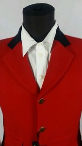 38R PINK Thomas Pink Men's Wyatt Red Hunting Riding Jacket Sport Coat Ret$1400