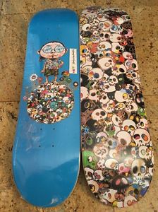 Vans Vault x Takashi Murakami Skate Decks SET (2)  PORTRAIT & SKULL Rare